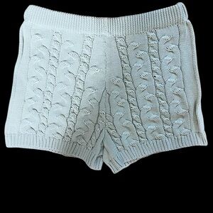 POL High Waist Knit Shorts in Cream